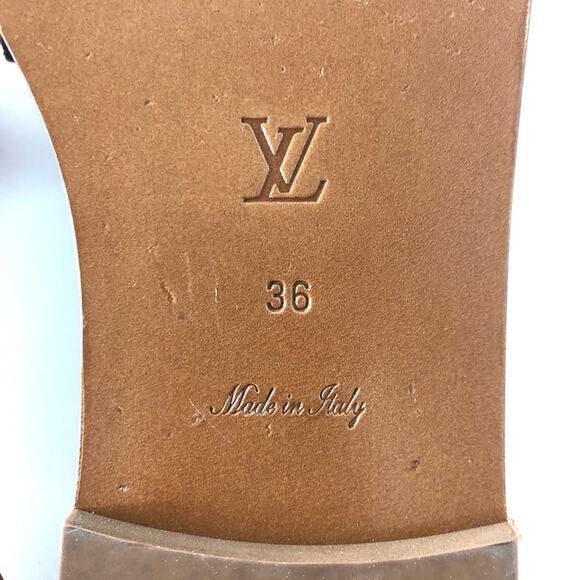Louis Vuitton Crafty Lock It LV Monogram Slides Mules Flats Sandals 36 - Picture 9 of 11